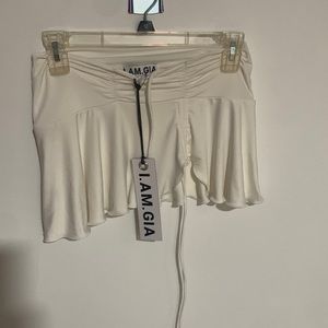I.AM.GIA Amy white mini skirt